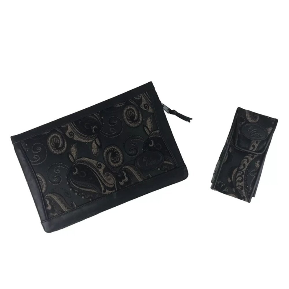 In Case Womens Black‎ Brown Floral Zipper Cellphone Clutch Wallet